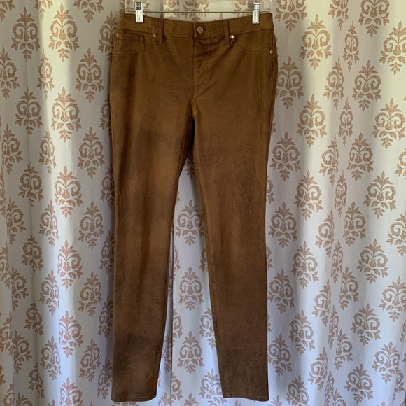 Chico’s faux suede look skinny pull-up stretchy pants XS - Picture 3 of 13